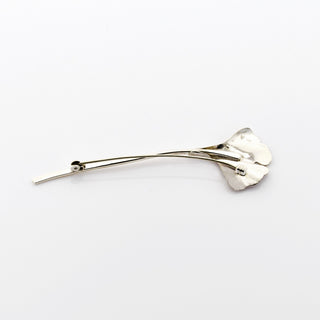 Brosche Gingkoblatt aus 925 Silber, nachhaltiger second hand Schmuck perfekt aufgearbeitet