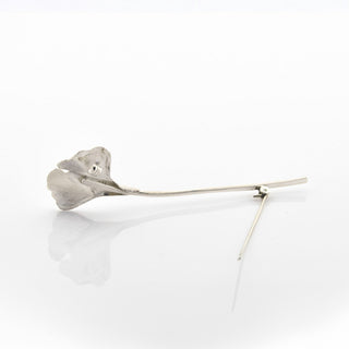 Brosche Gingkoblatt aus 925 Silber, nachhaltiger second hand Schmuck perfekt aufgearbeitet