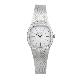 Bueche Girod Damenarmbanduhr Handaufzug und Brillantbesatz 1970-1980er Jahre, gebrauchte Luxusuhr im Top-Zustand