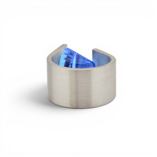 Bunz Ring aus 950 Platin/Gold mit Saphir und Brillant, nachhaltiger second hand Schmuck perfekt aufgearbeitet