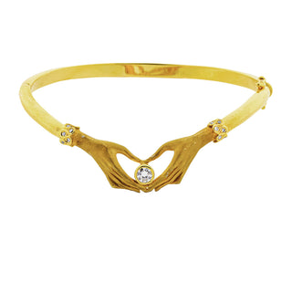Carrera Y Carrera Armreif aus 750 Gelbgold mit Brillant, nachhaltiger second hand Schmuck perfekt aufgearbeitet
