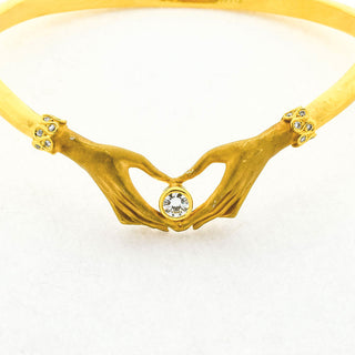 Carrera Y Carrera Armreif aus 750 Gelbgold mit Brillant, nachhaltiger second hand Schmuck perfekt aufgearbeitet