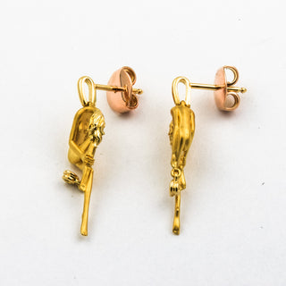 Carrera Y Carrera Ohrstecker Frau aus 750 Gelbgold mit Brillant, nachhaltiger second hand Schmuck perfekt aufgearbeitet