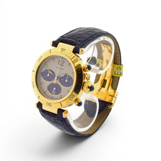 Cartier Herrenarmbanduhr Pasha Quarzwerk mit Chronograph und Datumsanzeige, gebrauchte Luxusuhr im Top-Zustand