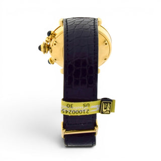 Cartier Herrenarmbanduhr Pasha Quarzwerk mit Chronograph und Datumsanzeige, gebrauchte Luxusuhr im Top-Zustand