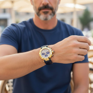 Cartier Herrenarmbanduhr Pasha Quarzwerk mit Chronograph und Datumsanzeige, gebrauchte Luxusuhr im Top-Zustand