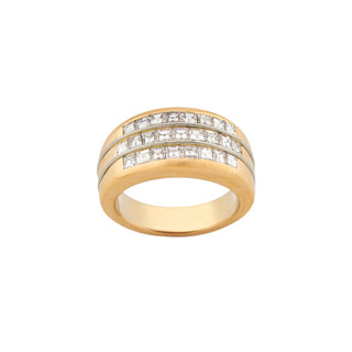 Cartier Ring aus 750 Gelb- und Weißgold mit Diamant, nachhaltiger second hand Schmuck perfekt aufgearbeitet