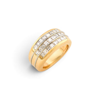 Cartier Ring aus 750 Gelb- und Weißgold mit Diamant, nachhaltiger second hand Schmuck perfekt aufgearbeitet