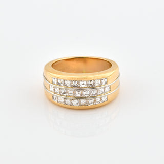 Cartier Ring aus 750 Gelb- und Weißgold mit Diamant, nachhaltiger second hand Schmuck perfekt aufgearbeitet