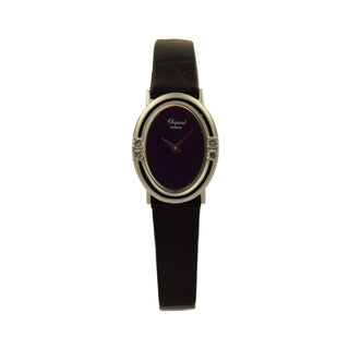 Chopard Damenarmbanduhr Baignoire Handaufzug und Edelsteinbesatz, gebrauchte Luxusuhr im Top-Zustand