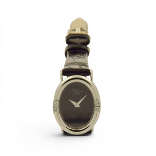 Chopard Damenarmbanduhr Baignoire Handaufzug und Edelsteinbesatz, gebrauchte Luxusuhr im Top-Zustand