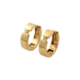 Christ Brillantcreolen aus 585 Gelbgold, nachhaltiger second-hand Schmuck perfekt aufgearbeitet