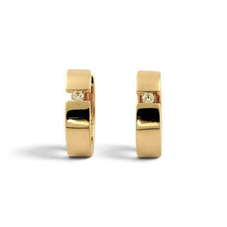 Christ Brillantcreolen aus 585 Gelbgold, nachhaltiger second-hand Schmuck perfekt aufgearbeitet