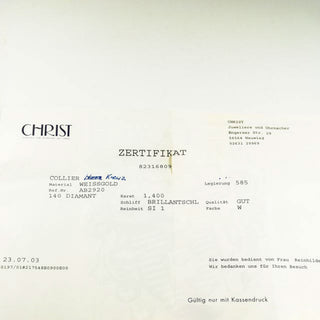 Christ Kreuzanhänger aus 585 Weißgold mit Brillant, nachhaltiger second hand Schmuck perfekt aufgearbeitet