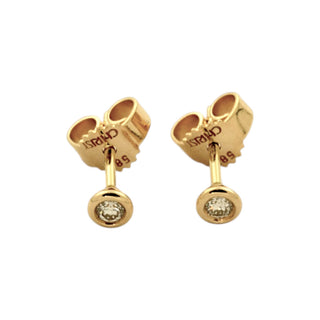 Christ Brillantohrstecker aus 585 Gelbgold, nachhaltiger second-hand Schmuck perfekt aufgearbeitet