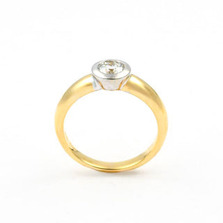 Christ Brillantring aus 585 Gelb- und Weißgold, nachhaltiger second hand Schmuck perfekt aufgearbeitet