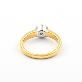 Christ Brillantring aus 585 Gelb- und Weißgold, nachhaltiger second hand Schmuck perfekt aufgearbeitet