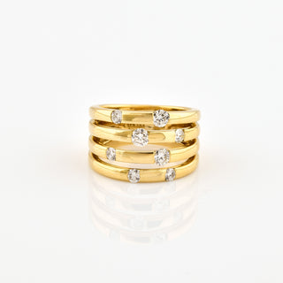 Christ Brillantring aus 585 Gelbgold, nachhaltiger second hand Schmuck perfekt aufgearbeitet