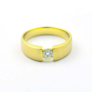 Christ Brillantring aus 585 Gelbgold, nachhaltiger second hand Schmuck perfekt aufgearbeitet