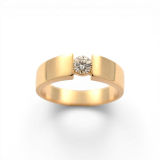 Christ Brillantring aus 585 Gelbgold, nachhaltiger second hand Schmuck perfekt aufgearbeitet