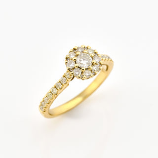 Christ Brillantring aus 585 Gelbgold, nachhaltiger second hand Schmuck perfekt aufgearbeitet