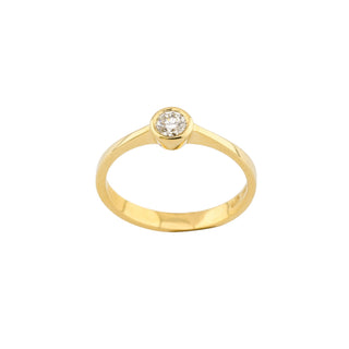 Christ Brillantring aus 585 Gelbgold, nachhaltiger second-hand Schmuck perfekt aufgearbeitet