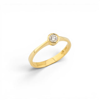 Christ Brillantring aus 585 Gelbgold, nachhaltiger second-hand Schmuck perfekt aufgearbeitet