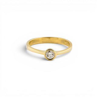 Christ Brillantring aus 585 Gelbgold, nachhaltiger second-hand Schmuck perfekt aufgearbeitet