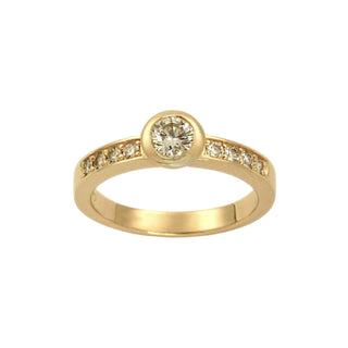 Christ Brillantring aus 585 Gelbgold, nachhaltiger second-hand Schmuck perfekt aufgearbeitet