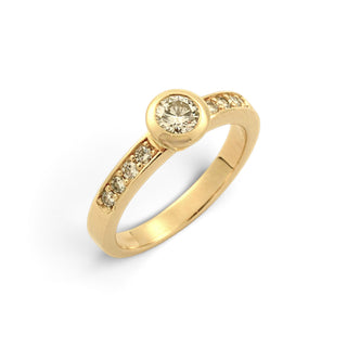 Christ Brillantring aus 585 Gelbgold, nachhaltiger second-hand Schmuck perfekt aufgearbeitet
