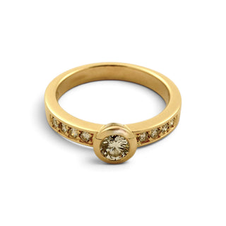 Christ Brillantring aus 585 Gelbgold, nachhaltiger second-hand Schmuck perfekt aufgearbeitet