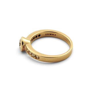 Christ Brillantring aus 585 Gelbgold, nachhaltiger second-hand Schmuck perfekt aufgearbeitet