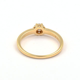 Christ Brillantring aus 585 Gelbgold, nachhaltiger second hand Schmuck perfekt aufgearbeitet