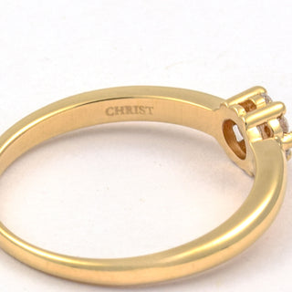 Christ Brillantring aus 585 Gelbgold, nachhaltiger second hand Schmuck perfekt aufgearbeitet