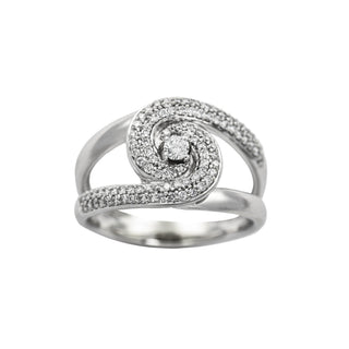 Christ Brillantring aus 585 Weißgold, nachhaltiger second hand Schmuck perfekt aufgearbeitet