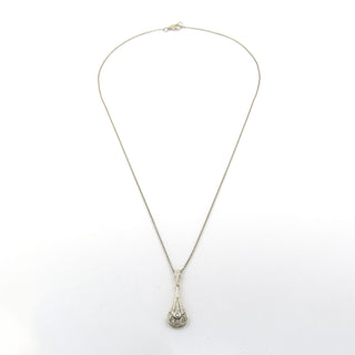 Diamantcollier aus 585 Gelb- und Weißgold, nachhaltiger second hand Schmuck perfekt aufgearbeitet