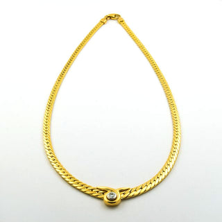 Brillantcollier aus 750 Gelb- und Weißgold, nachhaltiger second hand Schmuck perfekt aufgearbeitet