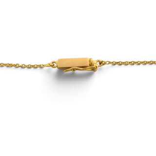 Collier aus 750 Gelbgold mit Aquamarin und Diamant, nachhaltiger second-hand Schmuck perfekt aufgearbeitet