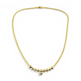 Brillantcollier aus 585 Gelbgold, nachhaltiger second-hand Schmuck perfekt aufgearbeitet