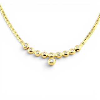 Brillantcollier aus 585 Gelbgold, nachhaltiger second-hand Schmuck perfekt aufgearbeitet
