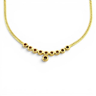 Brillantcollier aus 585 Gelbgold, nachhaltiger second-hand Schmuck perfekt aufgearbeitet