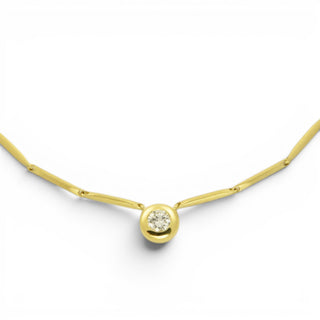 Brillantcollier aus 750 Gelbgold, nachhaltiger second-hand Schmuck perfekt aufgearbeitet