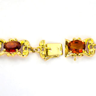 Collier aus 585 Gelbgold mit Citrin, nachhaltiger second hand Schmuck perfekt aufgearbeitet