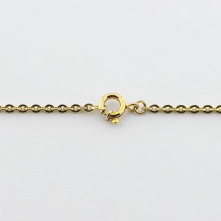 Collier aus 333 Gelbgold mit Granat, 41 cm, hochwertiger second hand Schmuck perfekt aufgearbeitet