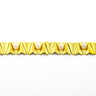 Collier aus 585 Gelbgold mit Perle, nachhaltiger second hand Schmuck perfekt aufgearbeitet