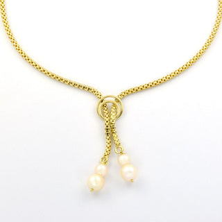 Perlencollier aus 585 Gelbgold, nachhaltiger second hand Schmuck perfekt aufgearbeitet