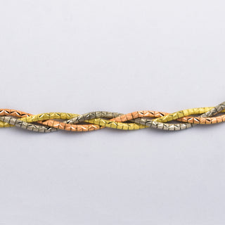 Collier aus 585 Gelb-, Rot- und Weißgold, 43cm, nachhaltiger second hand Schmuck perfekt aufgearbeitet