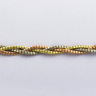 Collier aus 585 Gelb-, Rot- und Weißgold, 43cm, nachhaltiger second hand Schmuck perfekt aufgearbeitet