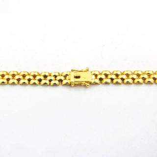 Smaragdcollier aus 585 Gelbgold mit Rubin und Saphir, nachhaltiger second hand Schmuck perfekt aufgearbeitet