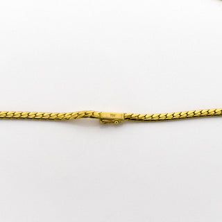 Collier aus 750 Gelbgold mit Smaragd, Rubin und Saphir, nachhaltiger second hand Schmuck perfekt aufgearbeitet